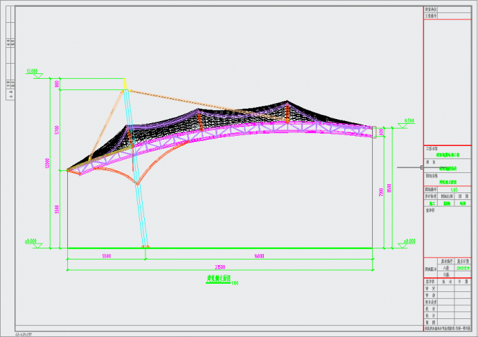 遮雨棚膜结构施工图(钢结构)_图1