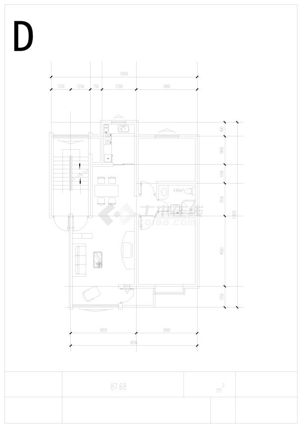 CAD图纸设计几种户型方案-图二