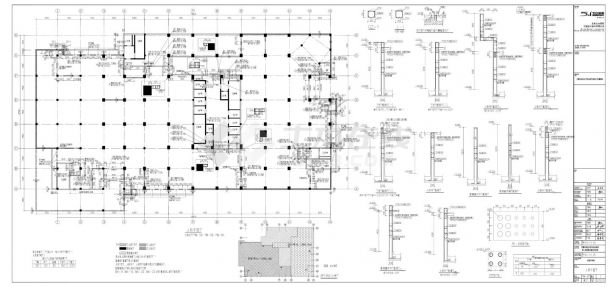 包头某医院新建楼结施-57变-人防平面图-图一