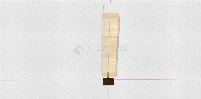现代木制长方体状灯su模型-图二