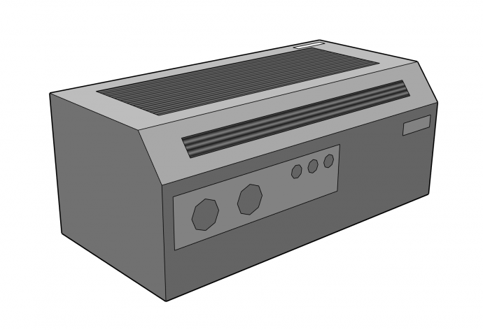 办公室中型取暖器su模型_图1