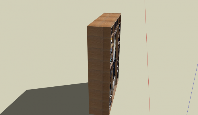 简易家具实木衣柜su模型_图1