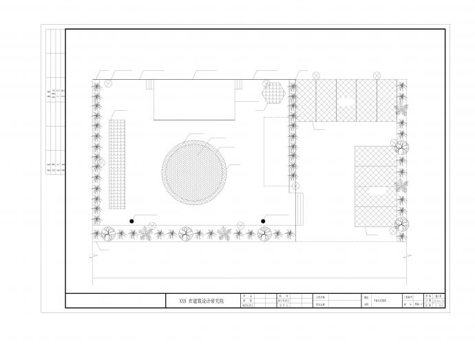 民族广场绿化停车位等设计平面图_图1