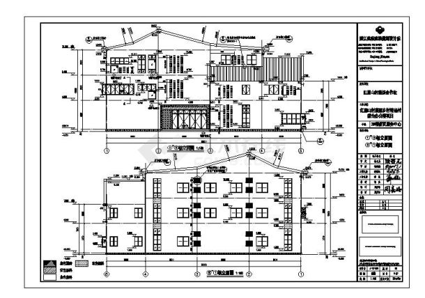 红里山村游客中心平面建筑图-图二