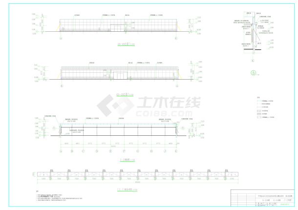 戊类单层光伏温室大棚仓库车间育苗棚站房建筑结构设计施工图-图二