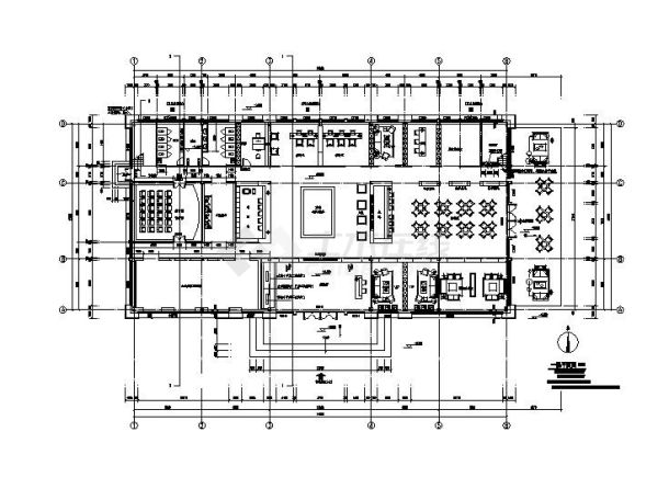 某某府销售中心-建筑平面图-图二