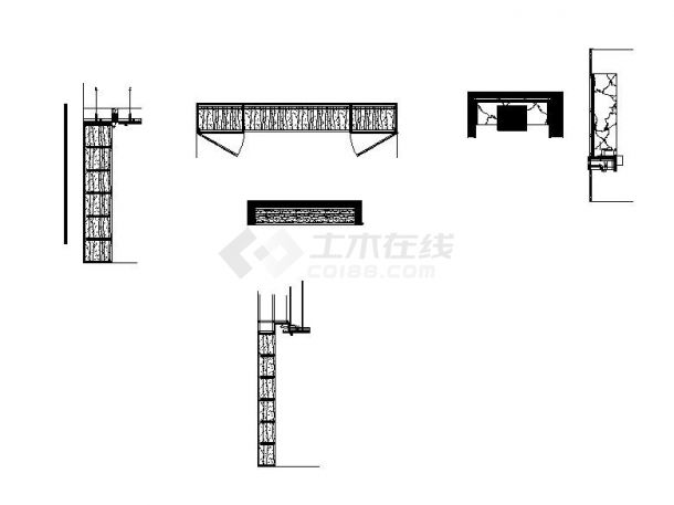 龙湖某某别墅-夹层固定家具图-图二