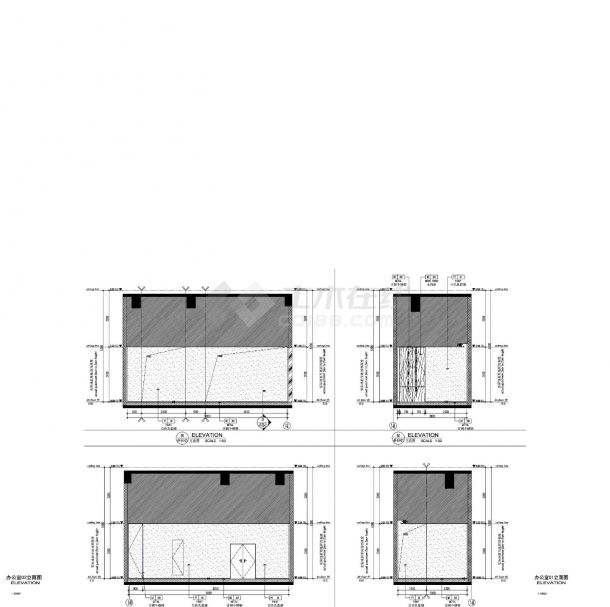 某地公寓楼售楼处建筑立面详图-图一