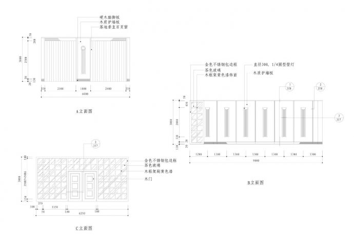 乒乓球室装饰设计施工CAD图_图1