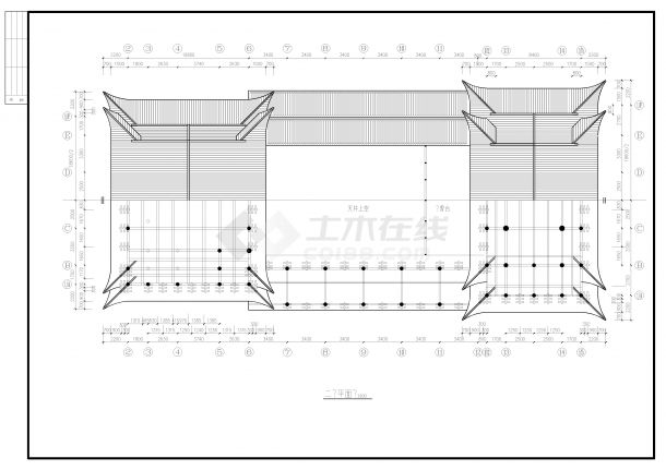 中式古建戏台祠堂建筑全套施工图-图二