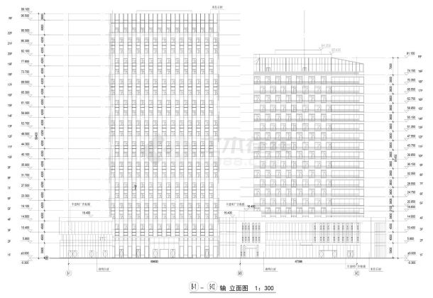 宁波高新区远大中心项目-8.9号楼建施立面CAD图-图二