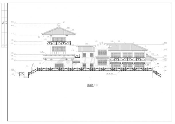 仿古景观阁楼建筑施工方案 仿古建筑-图二