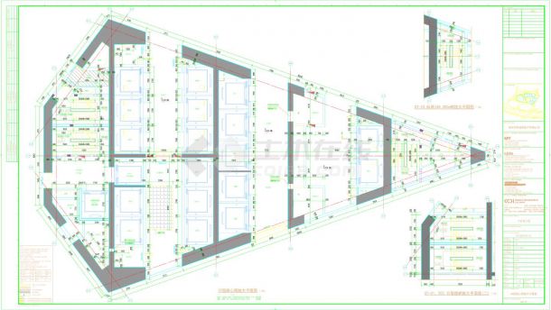 华侨城大厦-建施32层核心筒放大平面CAD图-图一