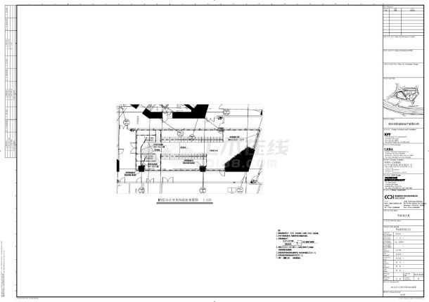 华侨城大厦-电施B1层办公变电所接地布置CAD图-图一