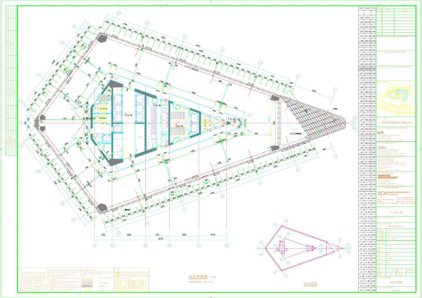 华侨城大厦-建施48层平面CAD图