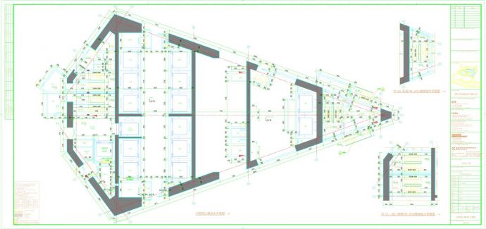华侨城大厦-建施43层核心筒放大平面CAD图_图1