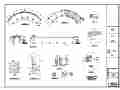 某小区防腐木弧形花架施工图（带木座椅）