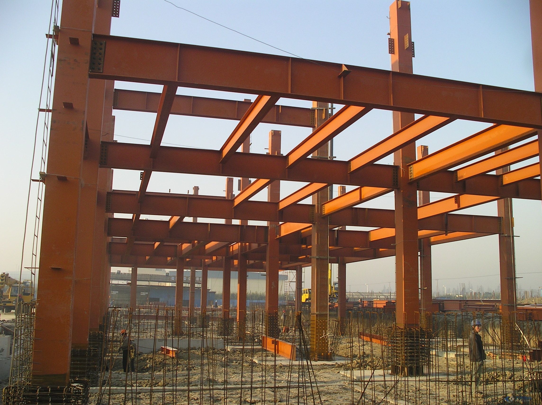 钢结构工程现场各类图片