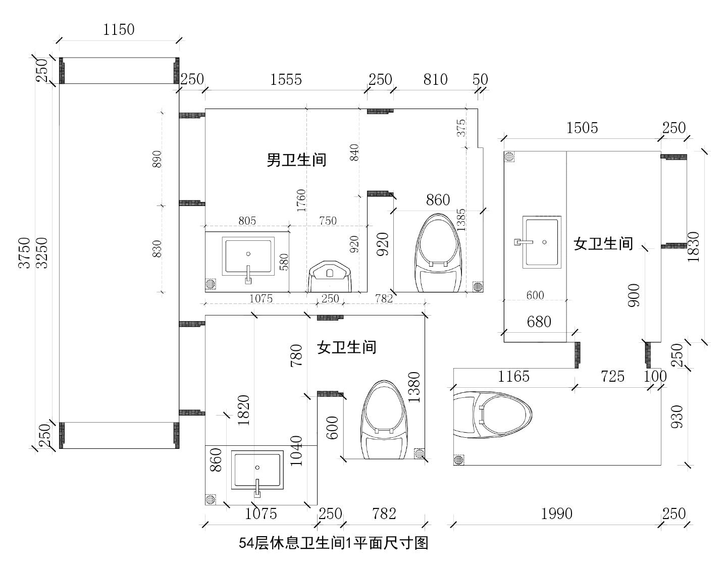 南昌绿地某邑酒店 54F10,   紫峰54层石材排版图
