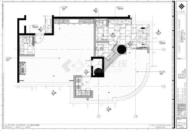 南宁豪华精选酒店-L71行政套房装饰设计CAD图-图一