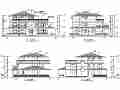 浙江某3层框架结构别墅建筑设计方案图