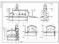 某地区一层框架结构教堂建筑设计方案图纸