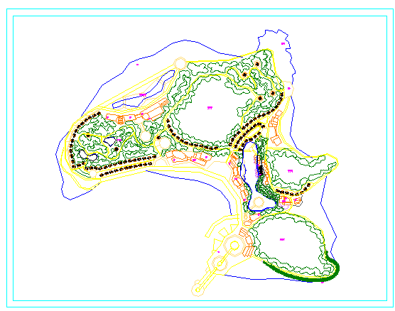 某个岛屿的概念规划总图方案