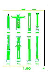 13个柱装饰建筑详图(多种柱子大样图，节点图，详图)-图一