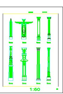 13个柱装饰建筑详图(多种柱子大样图，节点图，详图)_图1