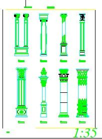13个柱装饰建筑详图(多种柱子大样图，节点图，详图)-图二
