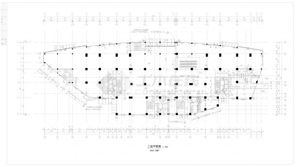 高层住宅平面施工图CAD-图二