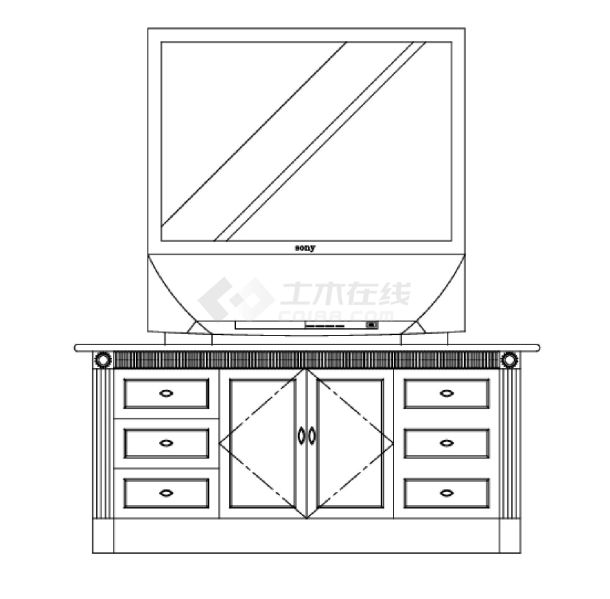 电视建筑施工大样图例CAD图-图一