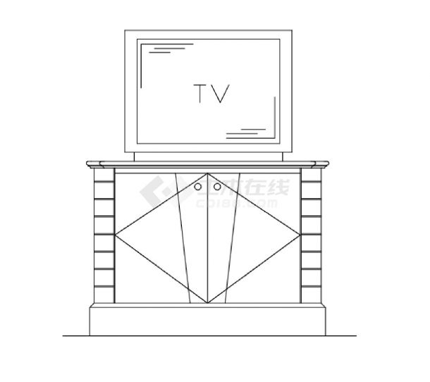 电视建筑施工大样图例CAD图-图二
