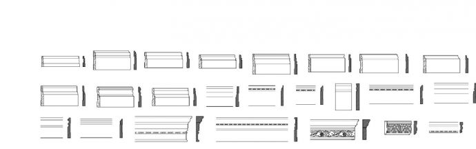 广州室内设计CAD线条模块平面图_图1