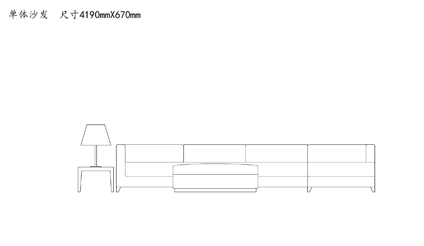 沙发类（整理图库）＆（立面）单体沙发家具组合25个(一）CAD图