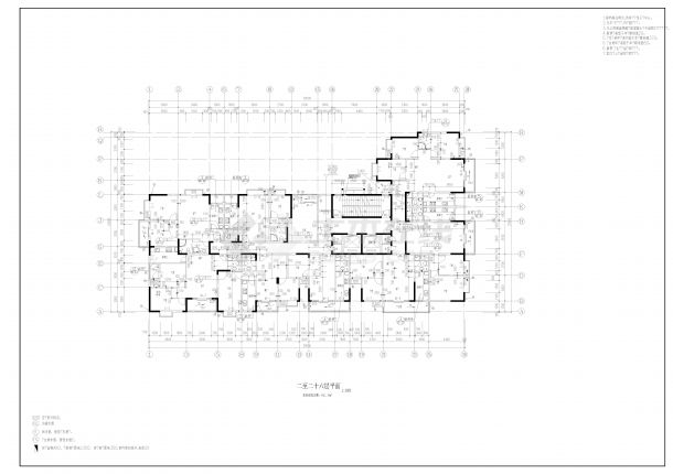 重庆某高层建筑施工图全套-图一