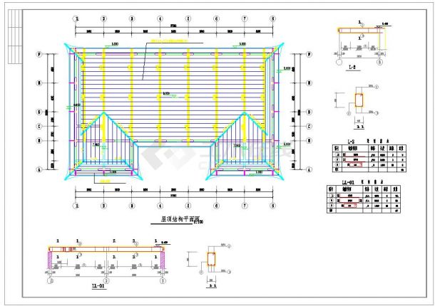 某木结构礼堂结构施工图仅结构施工图-图二