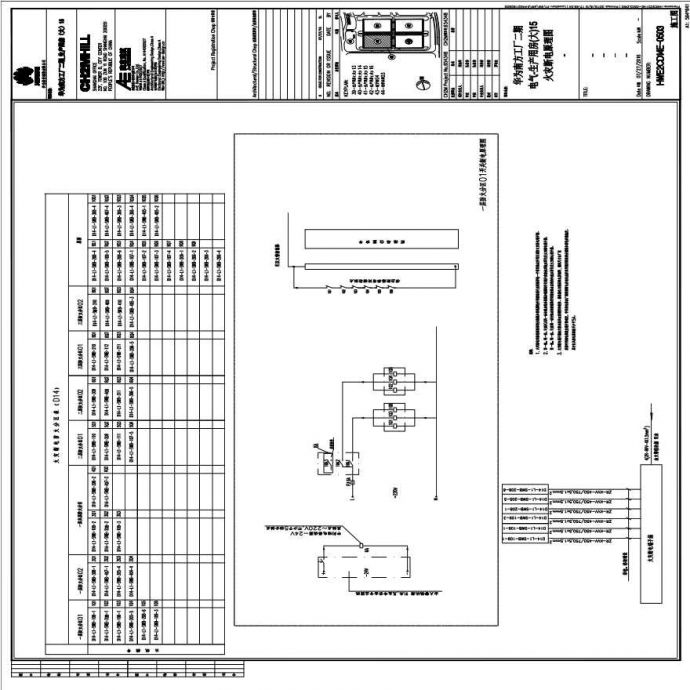HWE2CD14E-0503电气-生产用房(大)15火灾断电原理图.PDF_图1
