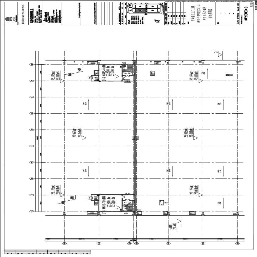 HWE2CD14EG4-B-电气-生产用房(大)15屋面机房层-B区接地平面图.pdf-图一