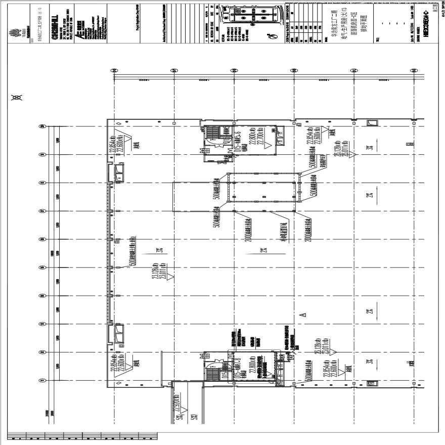 HWE2CD15EG4-C-电气-生产用房(大)13屋面机房层-C区接地平面图.pdf-图一