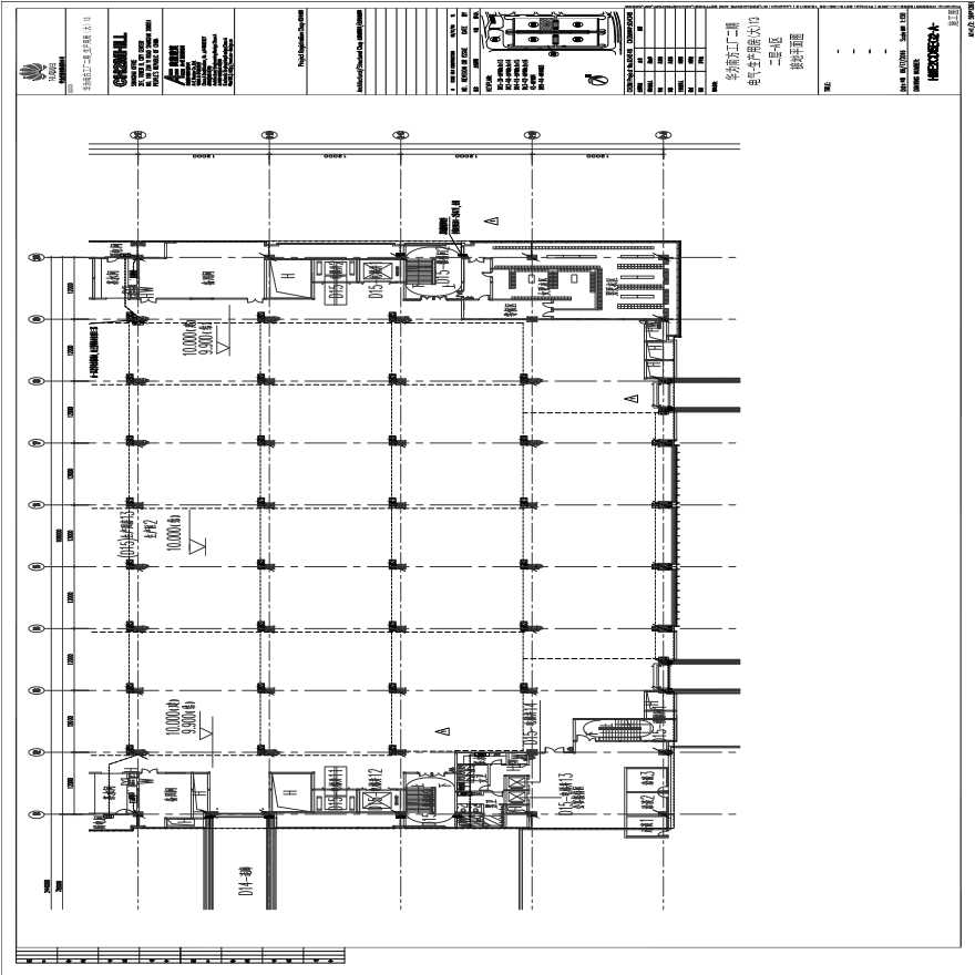 HWE2CD15EG2-A-电气-生产用房(大)13二层-A区接地平面图.pdf-图一