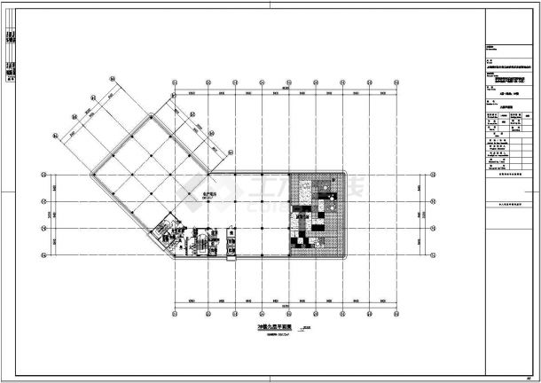 两江新区人才孵化中心建筑施工图设计1.2.4号楼平面图-图一