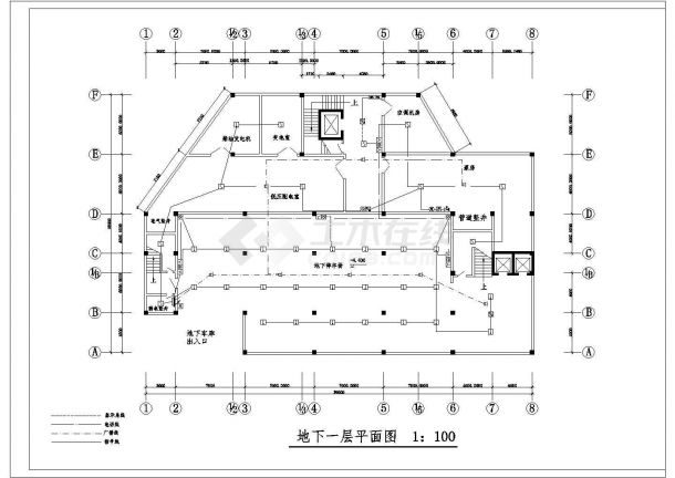 某地区某(26)号综合楼电气cad设计施工图-图一