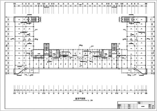 某区行政中心九层办公大楼建筑方案CAD图-图二