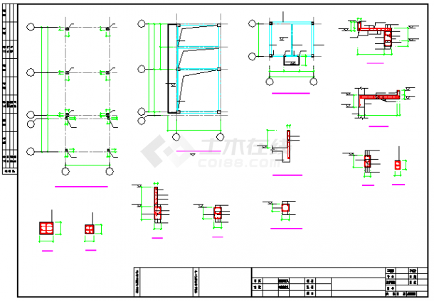 某地单层框架结构仓库结构施工图（屋架为钢结构）-图二