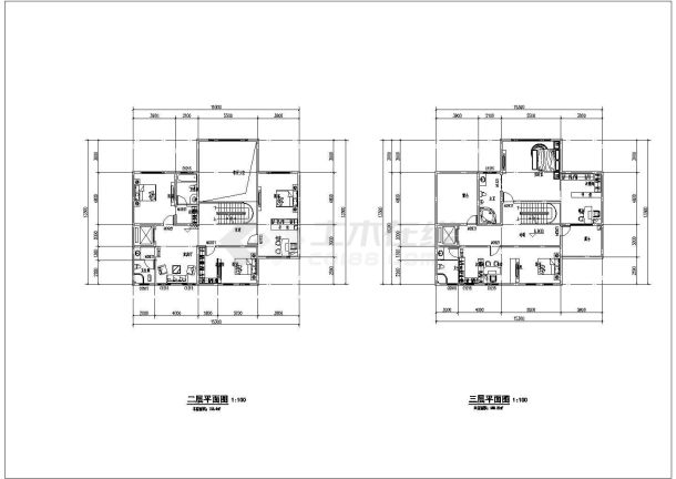 某地三层带半地下室砖混结构别墅建筑施工图-图二