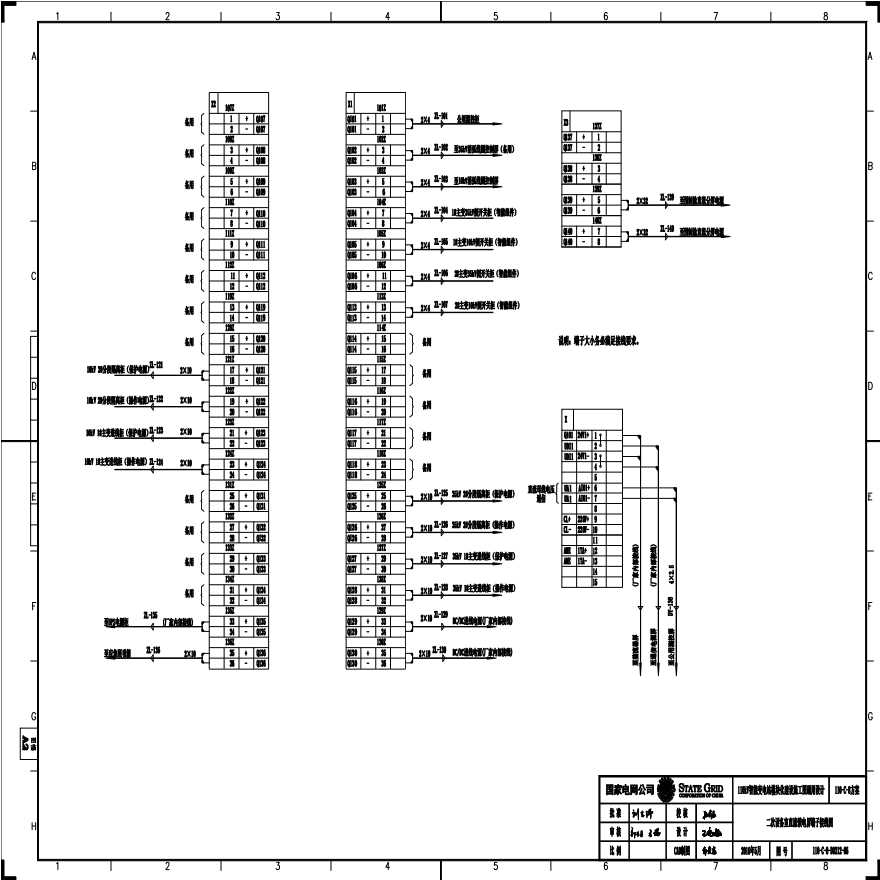 110-C-8-D0212-06 二次设备室直流馈电屏端子接线图.pdf-图一