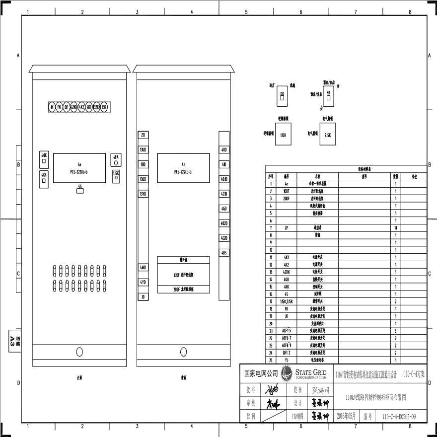 110-C-4-D0205-09柜面布置图.pdf-图一