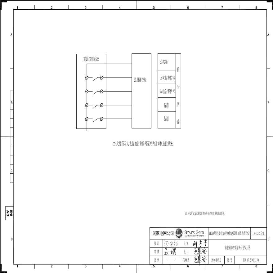 110-A3-2-D0212-08 智能辅助控制系统信号接点图.pdf-图一