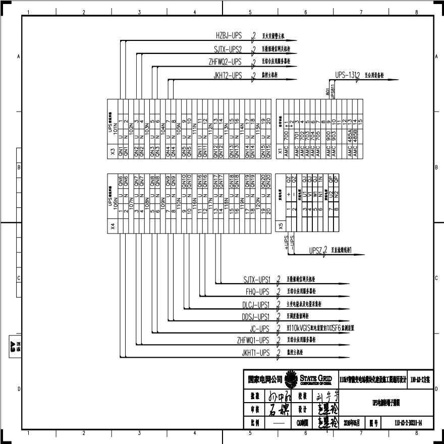 110-A3-2-D0211-14 UPS电源柜端子排图.pdf-图一